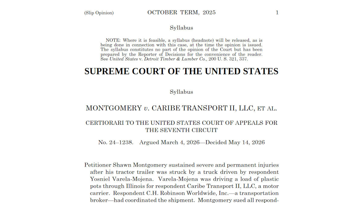 Screenshot of the Supreme Court decision handed down May 14, 2026
