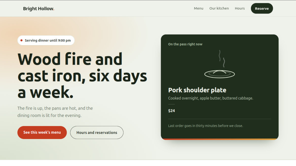 Restaurant Website Demo preview