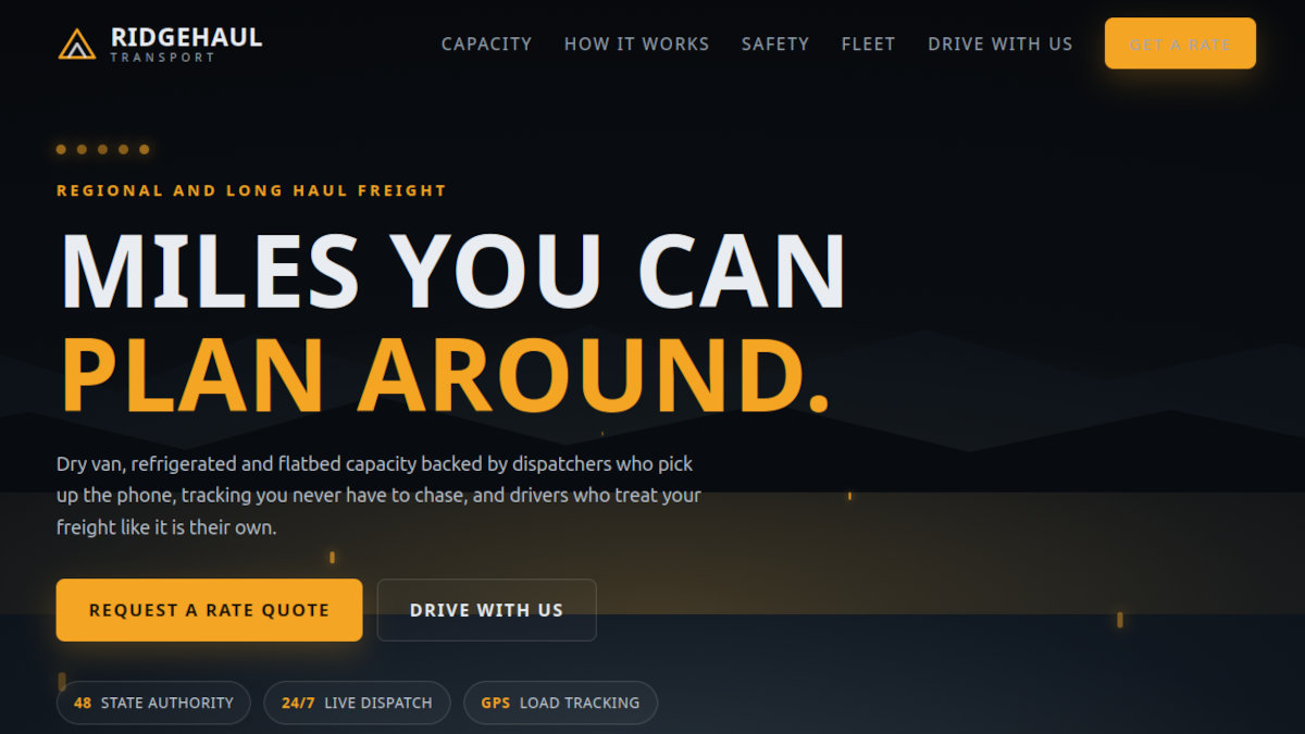 Trucking Website Demo preview