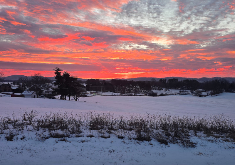 Sunrise in Riner, Virginia