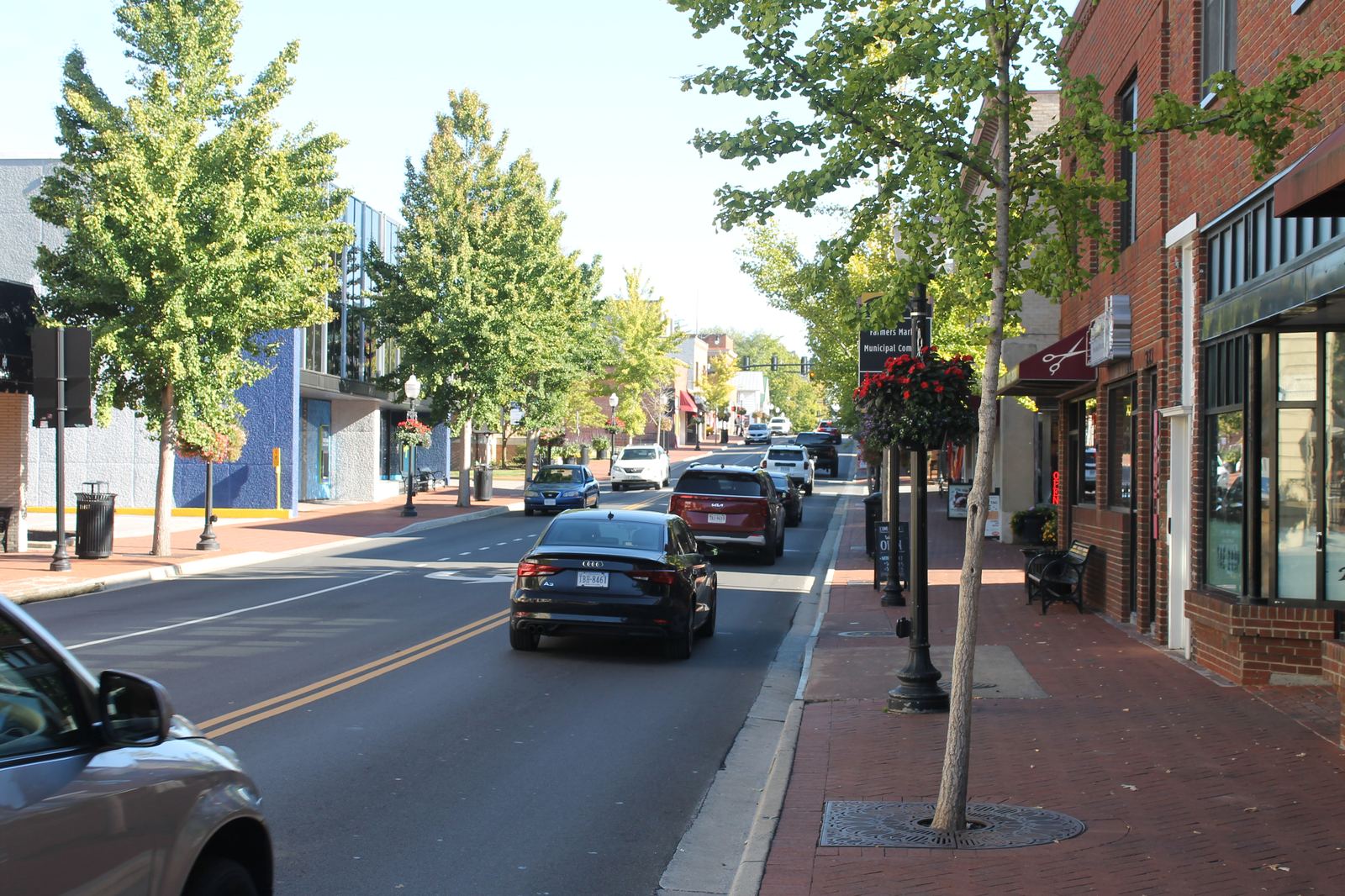 Downtown Blacksburg, VA main street