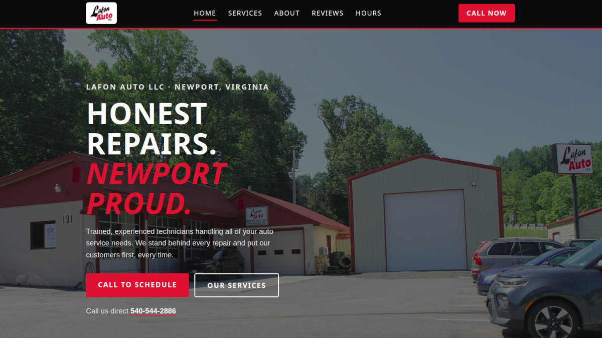 Lafon Auto LLC website screenshot